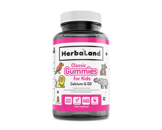 Herbaland 钙和维生素D3儿童经典软糖 60粒