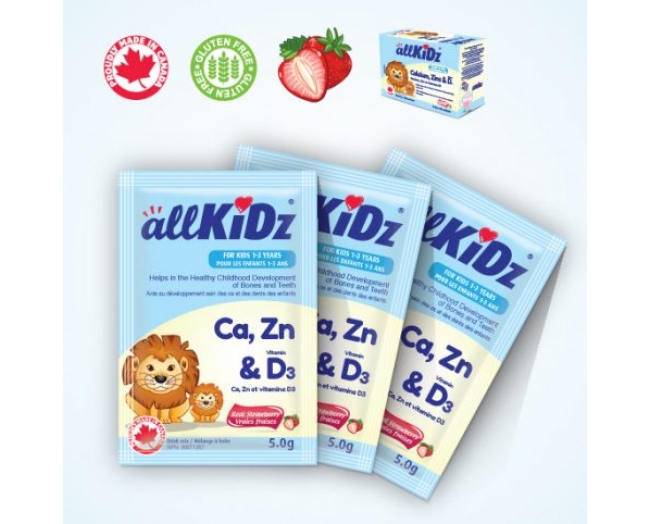 allKiDz 钙、锌和维生素D3混合饮料30×5g [1-3岁儿童]